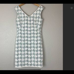 Tory Burch Brooklyn lace overlay sheath dress 10 sleeveless